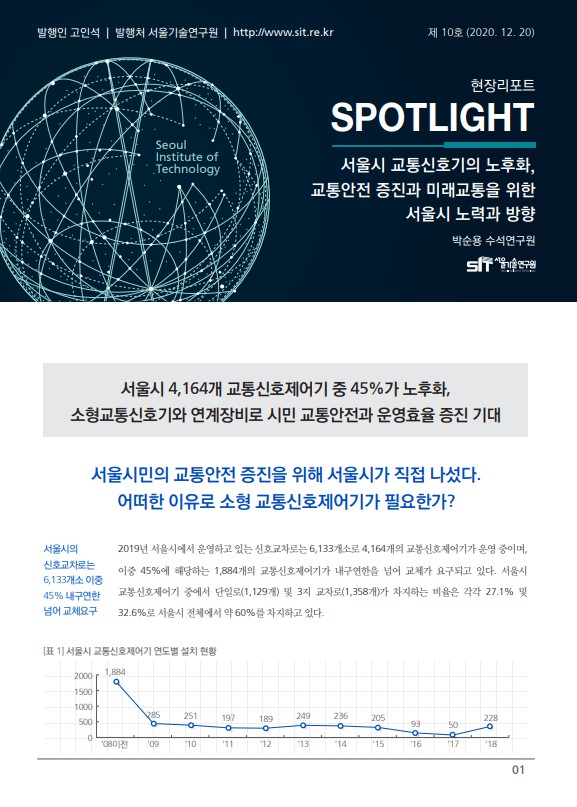 <현장리포트 SPOTLIGHT> 2020년 12월호 Vol.10 서울시 교통신호기의 노후화, 교통안전 증진과 미래교통을 위한 서울시 노력과 방향 